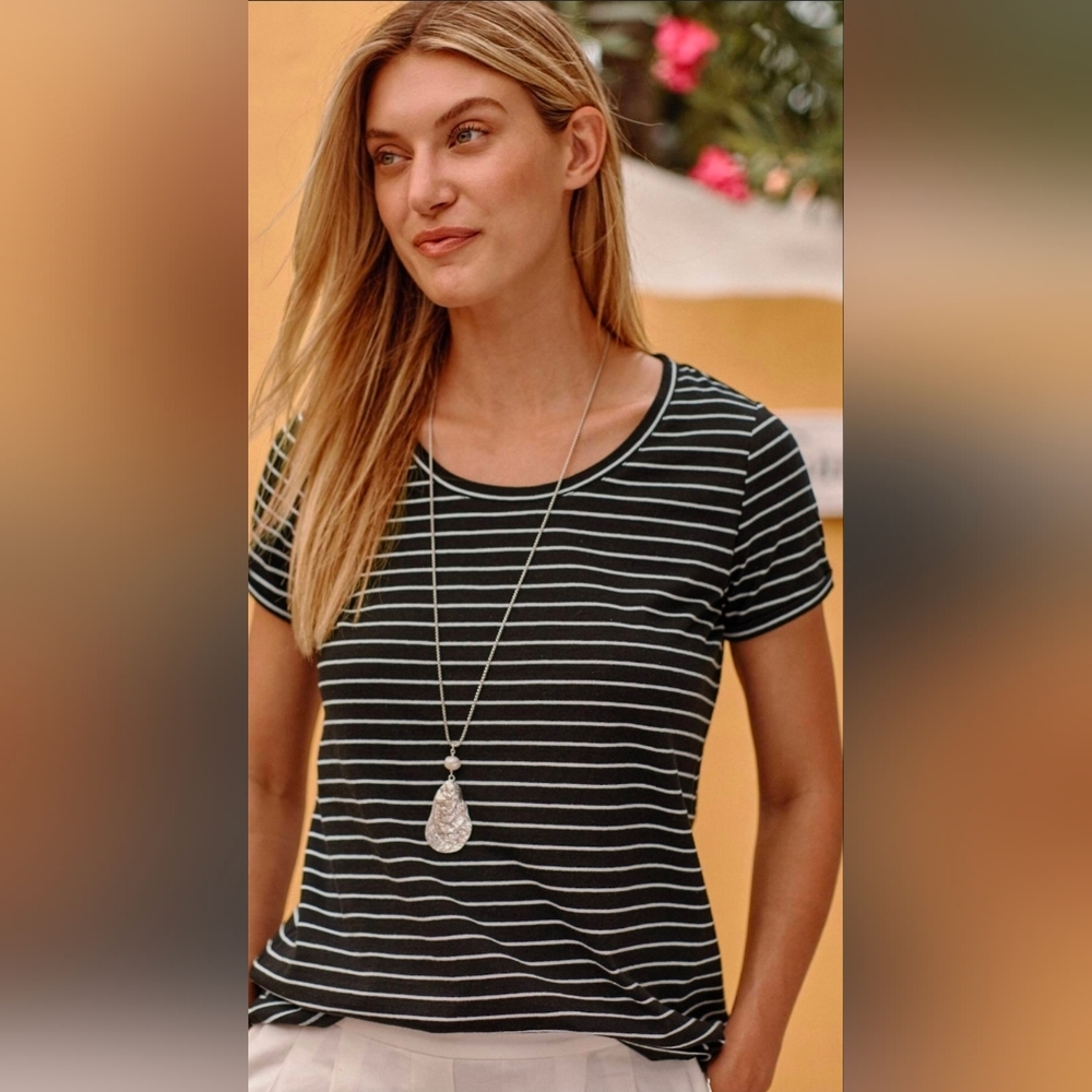 J. Jill Striped Everyday Cotton Tee